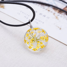 Load image into Gallery viewer, 2017 New Fashion Flower Glass Ball Women Necklace Pendant Rope Chain Glass Zinc Alloy Jewelry