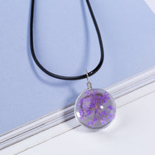 Load image into Gallery viewer, 2017 New Fashion Flower Glass Ball Women Necklace Pendant Rope Chain Glass Zinc Alloy Jewelry