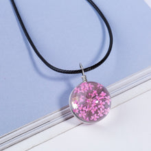 Load image into Gallery viewer, 2017 New Fashion Flower Glass Ball Women Necklace Pendant Rope Chain Glass Zinc Alloy Jewelry