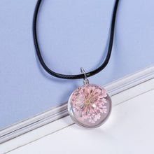 Load image into Gallery viewer, 2017 New Fashion Flower Glass Ball Women Necklace Pendant Rope Chain Glass Zinc Alloy Jewelry