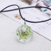 Load image into Gallery viewer, 2017 New Fashion Flower Glass Ball Women Necklace Pendant Rope Chain Glass Zinc Alloy Jewelry