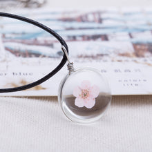 Load image into Gallery viewer, 2017 New Fashion Flower Glass Ball Women Necklace Pendant Rope Chain Glass Zinc Alloy Jewelry