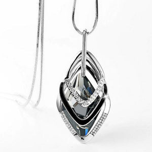 2017 New Fashion big crystal Multi layer geometry Accessories Pendant Necklace Fine Jewelry for women personality Sweater Chain