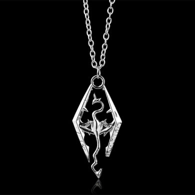 2017 New Game Dragon The Elder Scrolls V Pendant Necklace Skyrim Choker Men Jewelry Necklace Chain -30