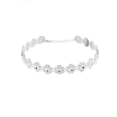2017 New Gold Multilayer Lady Diamante Choker Necklace Rhinestone Silver Crystal Party Bridal Necklace collier Femme Colares USP
