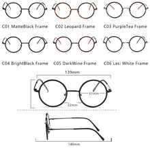 Load image into Gallery viewer, 2017  Metal Simple Art Glasses Boy Girls Frame Flat Round Eyewear Armacao De Grau Para Mulher Half Frame Glasses