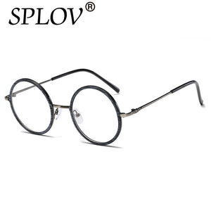 2017  Metal Simple Art Glasses Boy Girls Frame Flat Round Eyewear Armacao De Grau Para Mulher Half Frame Glasses