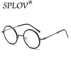 2017  Metal Simple Art Glasses Boy Girls Frame Flat Round Eyewear Armacao De Grau Para Mulher Half Frame Glasses