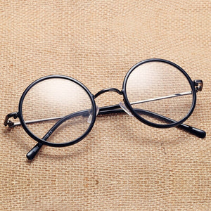 2017  Metal Simple Art Glasses Boy Girls Frame Flat Round Eyewear Armacao De Grau Para Mulher Half Frame Glasses