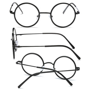 2017  Metal Simple Art Glasses Boy Girls Frame Flat Round Eyewear Armacao De Grau Para Mulher Half Frame Glasses