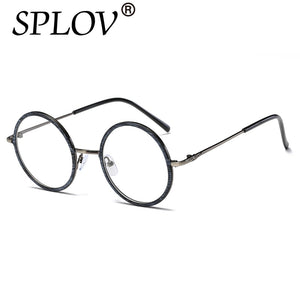 2017  Metal Simple Art Glasses Boy Girls Frame Flat Round Eyewear Armacao De Grau Para Mulher Half Frame Glasses
