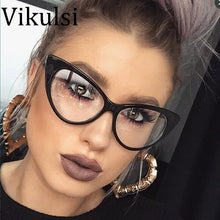 Load image into Gallery viewer, 2023 Sexy Cat Eye Optical Glasses Women Transparent Eyewear Brand Designer Vintage Clear Eyeglasses Optical Frame oculos