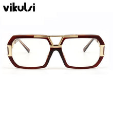 Load image into Gallery viewer, 2023 Newest Star Brand Square Frame Glasses Women Optical Male Big Clear Glasses Designer Eyeglass Frames Black Men Gold Oculos