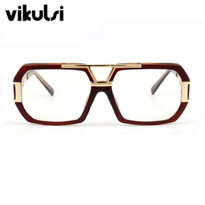 2023 Newest Star Brand Square Frame Glasses Women Optical Male Big Clear Glasses Designer Eyeglass Frames Black Men Gold Oculos