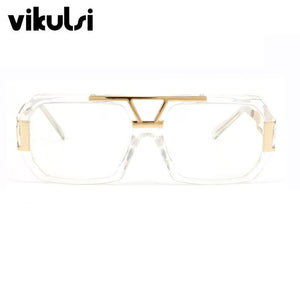 2023 Newest Star Brand Square Frame Glasses Women Optical Male Big Clear Glasses Designer Eyeglass Frames Black Men Gold Oculos