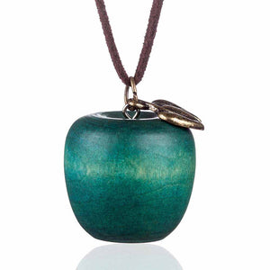 2017 love Women statement necklace apple pendant fashion vintage long rope necklaces & pendants for women jewelry kolye collar