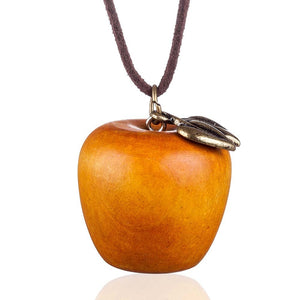 2017 love Women statement necklace apple pendant fashion vintage long rope necklaces & pendants for women jewelry kolye collar