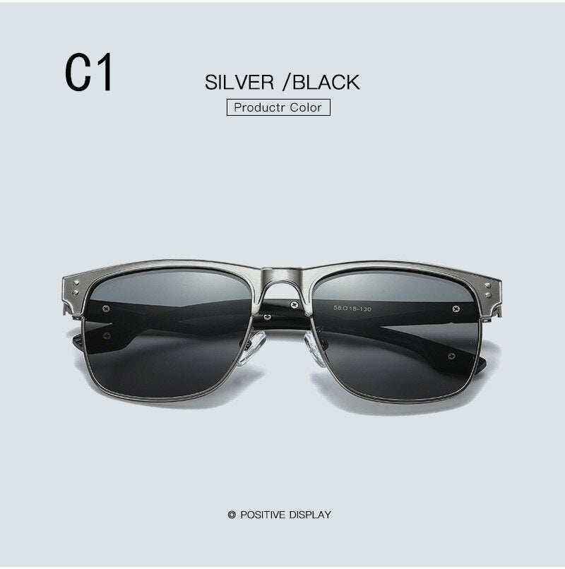 2023Classic Polarized Sunglasses Men Brand Designer  Men's Integrated  Sun glasses