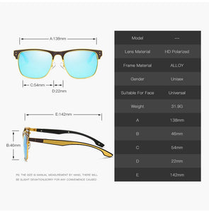 2023Classic Polarized Sunglasses Men Brand Designer  Men's Integrated  Sun glasses