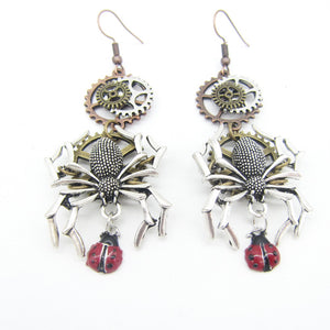2018 New Original Design Spiders Meeting Ladybirds Vintage Steampunk Animal Drop Earring