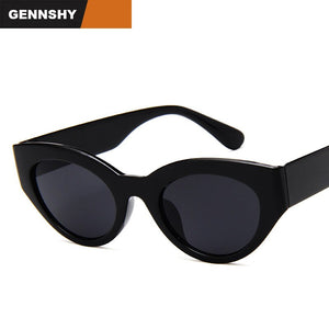 2023 Cat Eye Sunglasses Men Women Retro Small Frame Eye Cat Sunglasses Man Transparent Frame Mirror Lenses Traveling