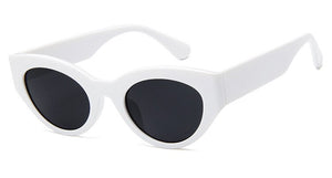 2023 Cat Eye Sunglasses Men Women Retro Small Frame Eye Cat Sunglasses Man Transparent Frame Mirror Lenses Traveling