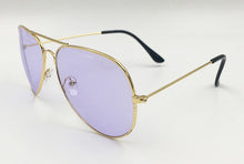 Carica l'immagine nel visualizzatore di Gallery, 2023 Occhiali da sole classici color caramello Donna Uomo Retro Brand Design Occhiali da sole pilota in metallo dorato Lenti oceaniche trasparenti