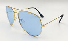 Carica l'immagine nel visualizzatore di Gallery, 2023 Occhiali da sole classici color caramello Donna Uomo Retro Brand Design Occhiali da sole pilota in metallo dorato Lenti oceaniche trasparenti