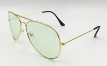Carica l'immagine nel visualizzatore di Gallery, 2023 Occhiali da sole classici color caramello Donna Uomo Retro Brand Design Occhiali da sole pilota in metallo dorato Lenti oceaniche trasparenti