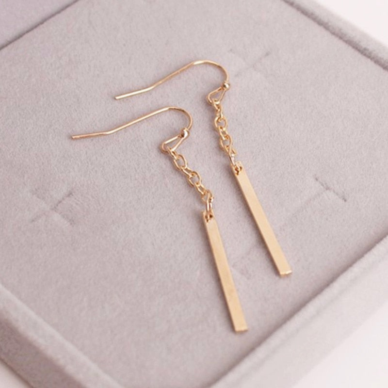 2018 Fashion Earrings Long Straight Chain Ear Hook Earrings jewelry Wholesale Trade Punk for women girl' gift