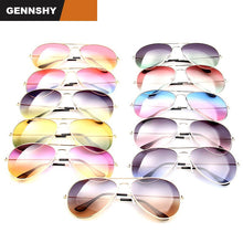 Load image into Gallery viewer, 2023  Metal Pilot Sunglasses Women Classic Brand Double Ocean Lenses Gold Frame Red Orange Lenses UV400