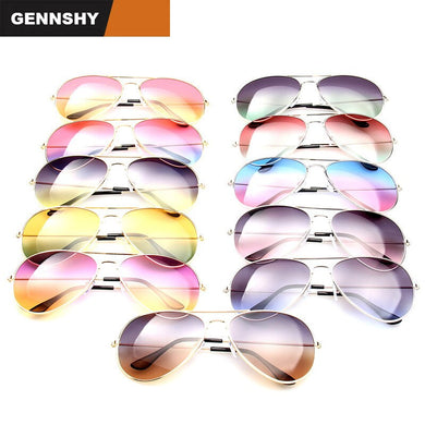 2023  Metal Pilot Sunglasses Women Classic Brand Double Ocean Lenses Gold Frame Red Orange Lenses UV400