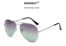 Load image into Gallery viewer, 2023  Metal Pilot Sunglasses Women Classic Brand Double Ocean Lenses Gold Frame Red Orange Lenses UV400