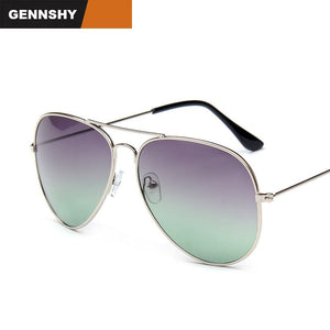 2023  Metal Pilot Sunglasses Women Classic Brand Double Ocean Lenses Gold Frame Red Orange Lenses UV400