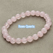 Load image into Gallery viewer, 2018 Fashion Natural Stone Bracelets For Women Men Tiger Eyes Rose Quart Amethyst Agate Bead Yoga Bracelets Pulseira Masculina