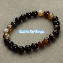 Load image into Gallery viewer, 2018 Fashion Natural Stone Bracelets For Women Men Tiger Eyes Rose Quart Amethyst Agate Bead Yoga Bracelets Pulseira Masculina