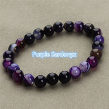 Load image into Gallery viewer, 2018 Fashion Natural Stone Bracelets For Women Men Tiger Eyes Rose Quart Amethyst Agate Bead Yoga Bracelets Pulseira Masculina
