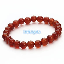 Load image into Gallery viewer, 2018 Fashion Natural Stone Bracelets For Women Men Tiger Eyes Rose Quart Amethyst Agate Bead Yoga Bracelets Pulseira Masculina