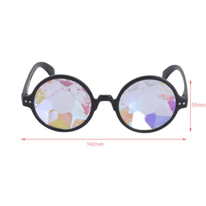2023 Retro Round Gothic Rave Sunglasses with prism holographic Men Women gozluk Eyewear brillen Glasses gunes gozlugu