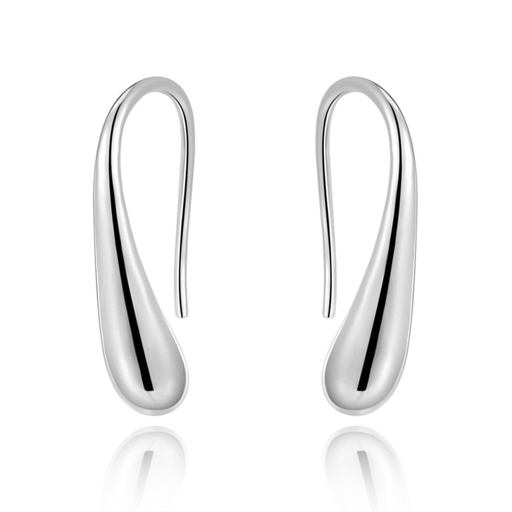 2018 Fashion Silver Plated Earrings Water Drop/Teardrop/Raindrop Drop Earrings Dangle Earrings for Women brincos Jewelry Gifts