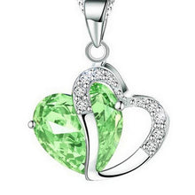 Load image into Gallery viewer, 2018 Fashion Women Heart Crystal Rhinestone Silver Chain Pendant Necklace Jewelry collares largos de moda 2018
