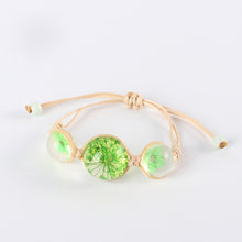 Load image into Gallery viewer, 2018 Fashion Woven Adjustable Bracelet Lucky Grass Natural Dried Flower Bracelets Handmade Women Gift Jewelry Ball Glass