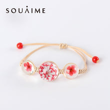 Load image into Gallery viewer, 2018 Fashion Woven Adjustable Bracelet Lucky Grass Natural Dried Flower Bracelets Handmade Women Gift Jewelry Ball Glass