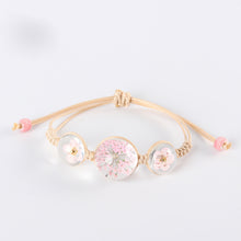 Load image into Gallery viewer, 2018 Fashion Woven Adjustable Bracelet Lucky Grass Natural Dried Flower Bracelets Handmade Women Gift Jewelry Ball Glass