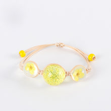 Load image into Gallery viewer, 2018 Fashion Woven Adjustable Bracelet Lucky Grass Natural Dried Flower Bracelets Handmade Women Gift Jewelry Ball Glass