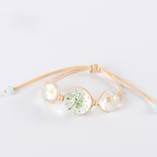 Load image into Gallery viewer, 2018 Fashion Woven Adjustable Bracelet Lucky Grass Natural Dried Flower Bracelets Handmade Women Gift Jewelry Ball Glass