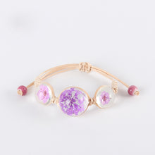Load image into Gallery viewer, 2018 Fashion Woven Adjustable Bracelet Lucky Grass Natural Dried Flower Bracelets Handmade Women Gift Jewelry Ball Glass