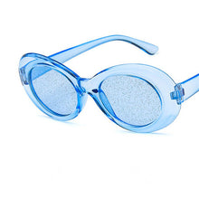 Load image into Gallery viewer, 2023 Glasses Colors Oval Crystal Sunglasses Women Cool Brand Designer  Glitter Lens Female Party Glasses oculos de sol f
