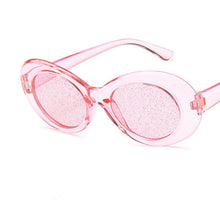 Load image into Gallery viewer, 2023 Glasses Colors Oval Crystal Sunglasses Women Cool Brand Designer  Glitter Lens Female Party Glasses oculos de sol f