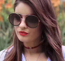 Load image into Gallery viewer, 2023 Glasses Green red  Round Sunglasses Women Brand Designer Sun Glasses Female Optical Spectacle Eyeglasses Women